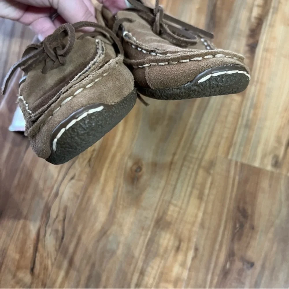 NEW LIL' DURANGO Little Kid Sz 3 Santa Fe Moccasin Loafer Shoe Brown Suede‎